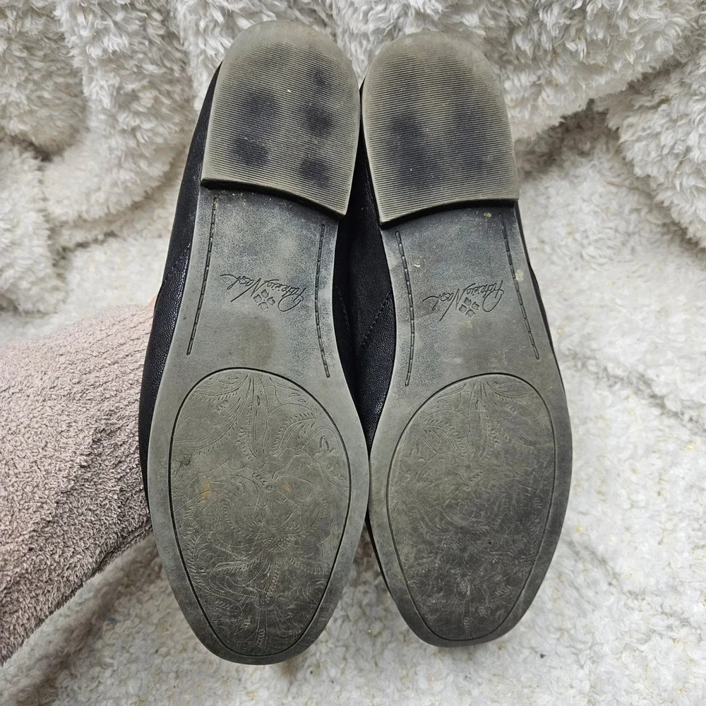 Patricia Nash Black Leather Loafers Flats sz 10‎